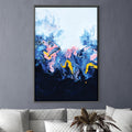 Deep Blue Rainbow Canvas Art Clock Canvas