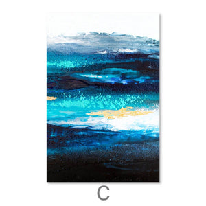 Deep Ocean Canvas Art C / 30 x 45cm / Unframed Canvas Print Clock Canvas
