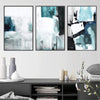 Deep Pacific Canvas Art Set of 3 / 40 x 60cm / Unframed Canvas Print Clock Canvas