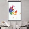 Denmark Rainbow Canvas Art Clock Canvas