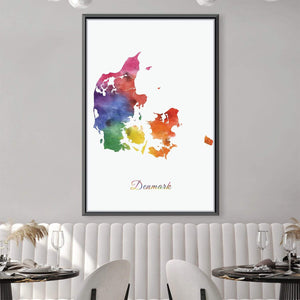 Denmark Rainbow Canvas Art 30 x 45cm / Unframed Canvas Print Clock Canvas