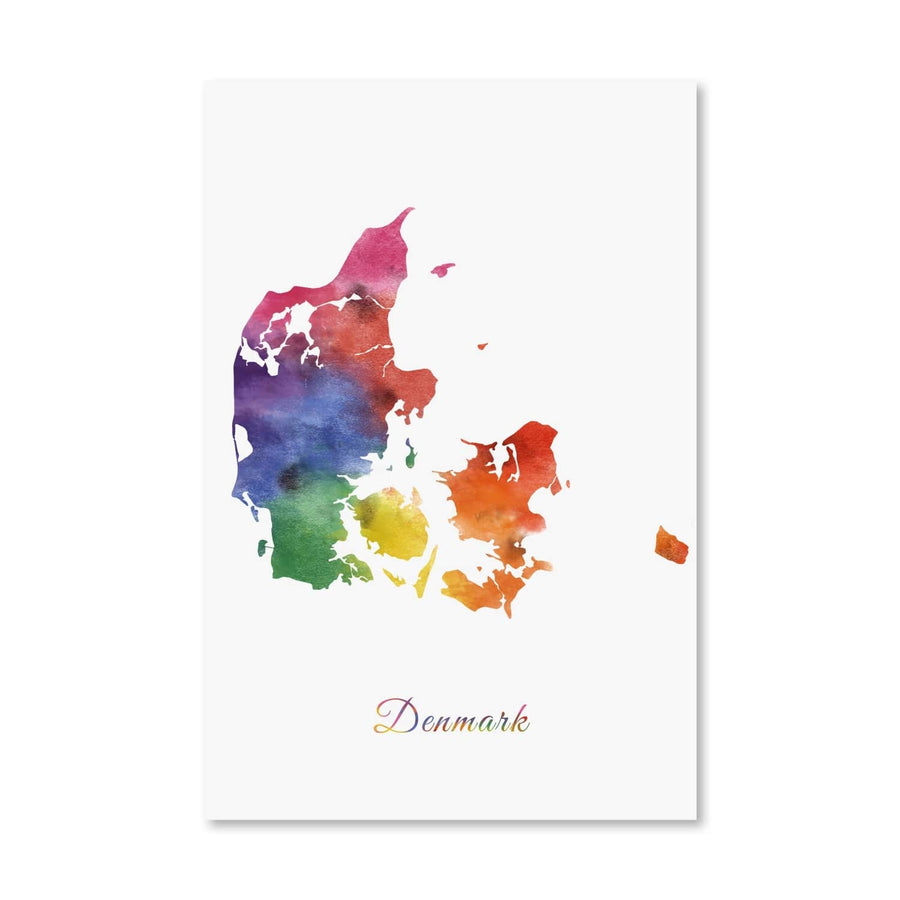 Denmark Rainbow Canvas Art Clock Canvas