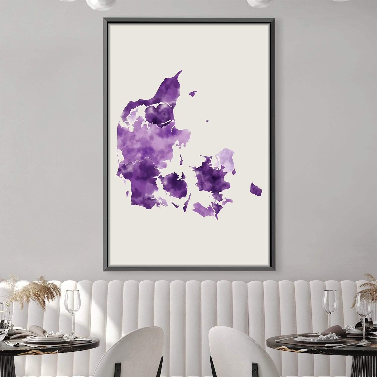 Denmark Watercolor Canvas Art Clock Canvas