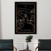 Discipline Tarot Card Canvas Art Clock Canvas