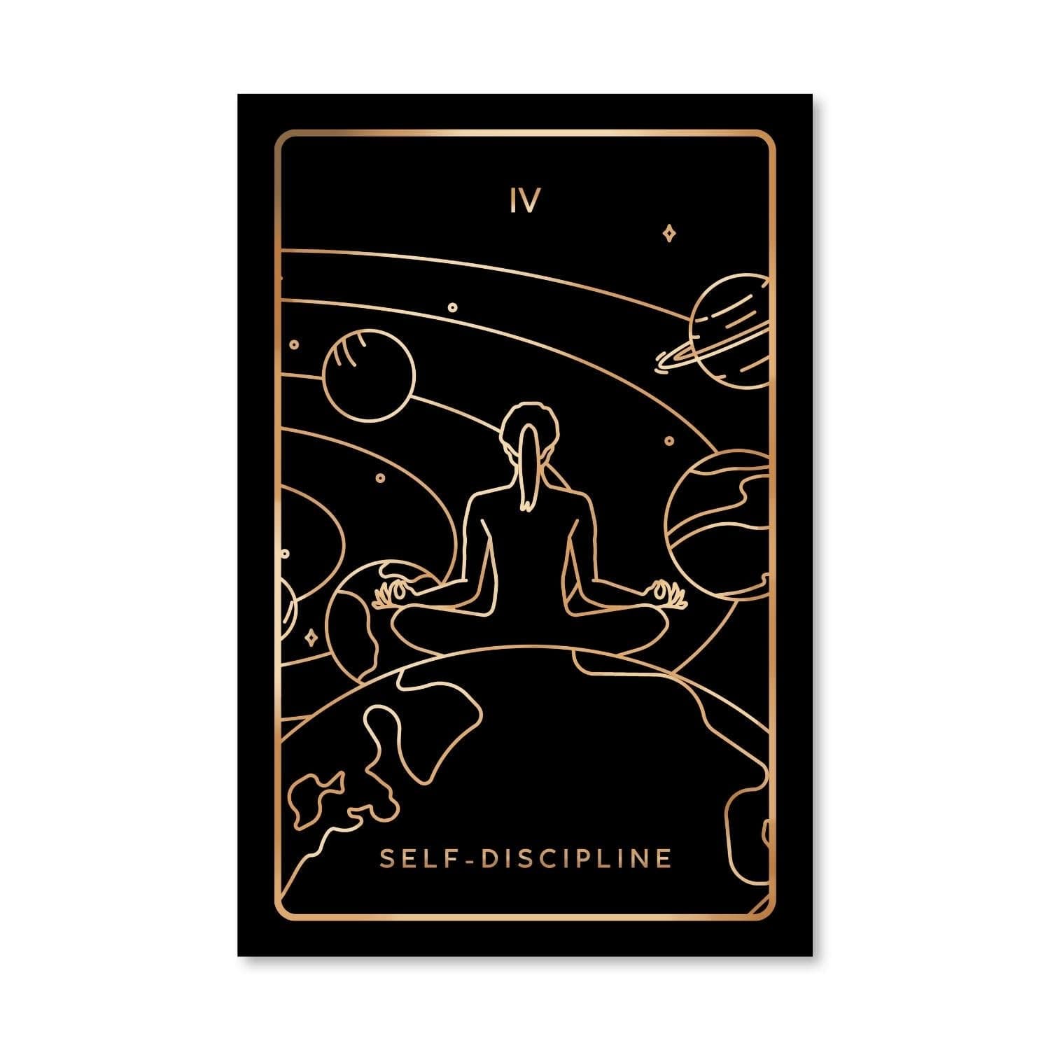 Discipline Tarot Card Canvas Art Clock Canvas