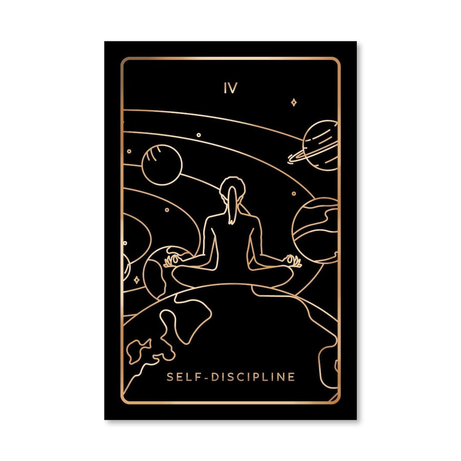 Discipline Tarot Card Canvas Art Clock Canvas