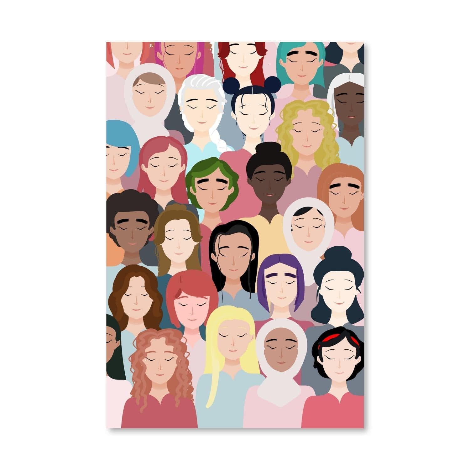 Diversity Canvas Art Clock Canvas