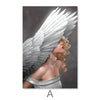 Divine Angels Canvas Art A / 40 x 60cm / Unframed Canvas Print Clock Canvas