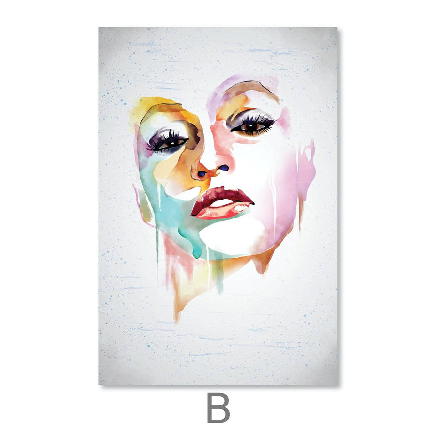 Divine Mask Canvas Art B / 40 x 50cm / Unframed Canvas Print Clock Canvas