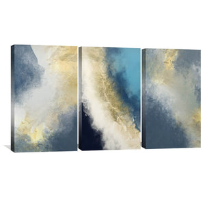 Divine Sky Canvas Art Set of 3 / 40 x 60cm / Unframed Canvas Print Clock Canvas
