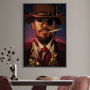 Django 3 Canvas Art 30 x 45cm / Unframed Canvas Print Clock Canvas
