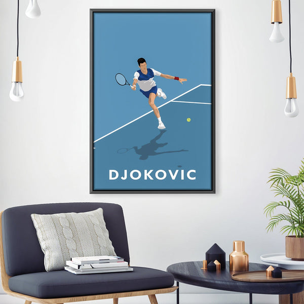 Djokovic Canvas Art 30 x 45cm / Unframed Canvas Print Clock Canvas