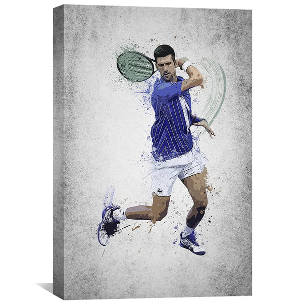 Djokovic in Grey Canvas Art Clock Canvas