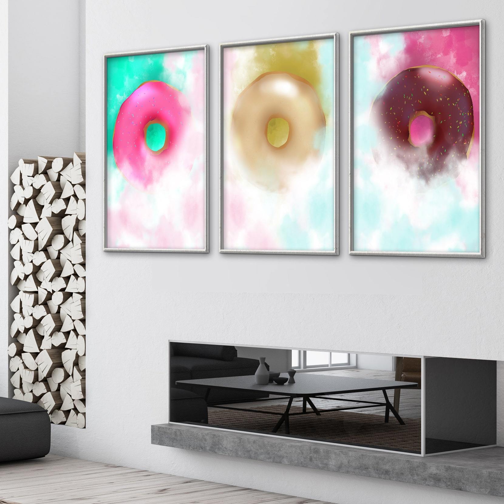 Doughnut Heaven Canvas Art Clock Canvas