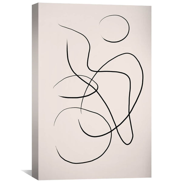 Drawn Lines Canvas Art 30 x 45cm / Unframed Canvas Print Clock Canvas