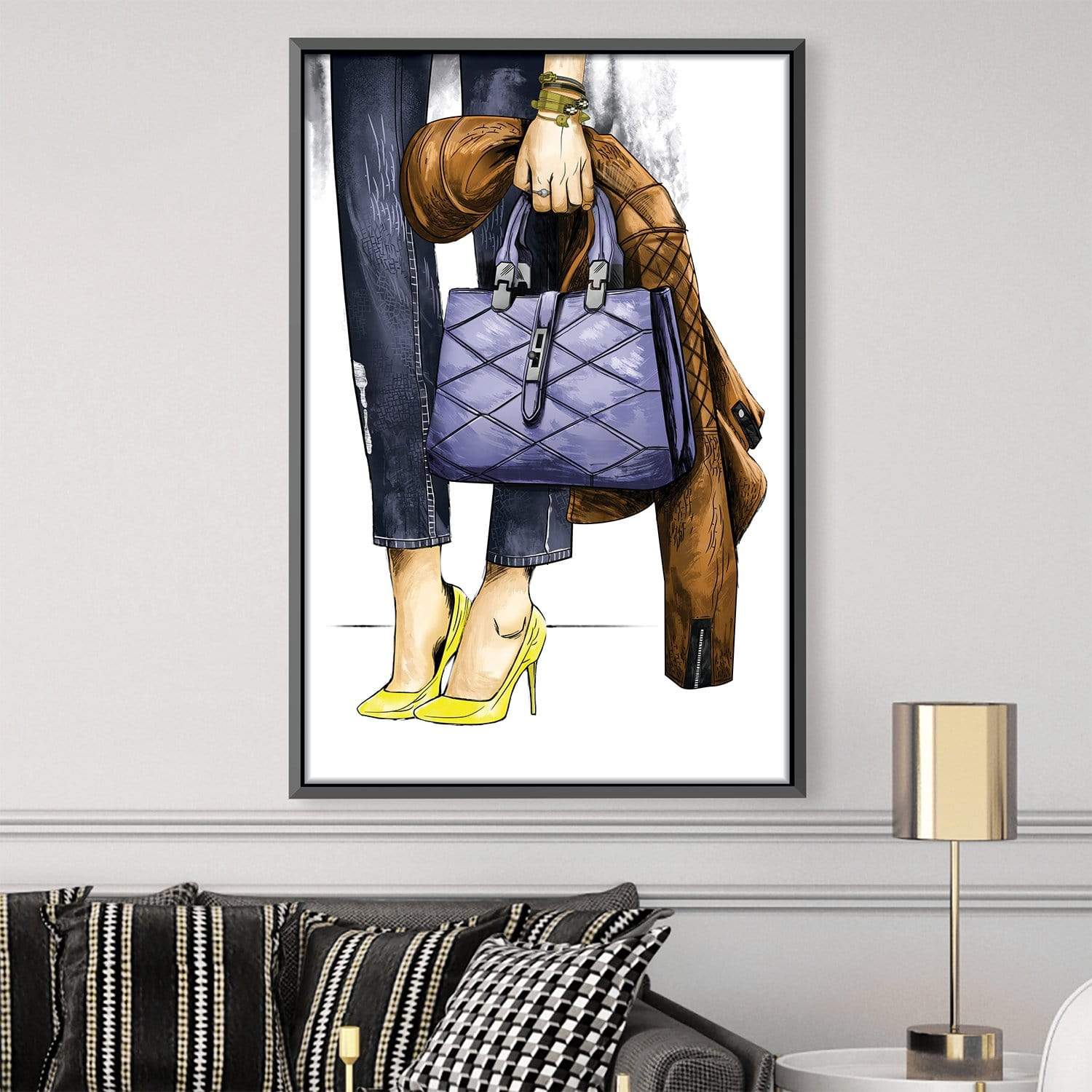 Drawn Style Canvas Art Clock Canvas