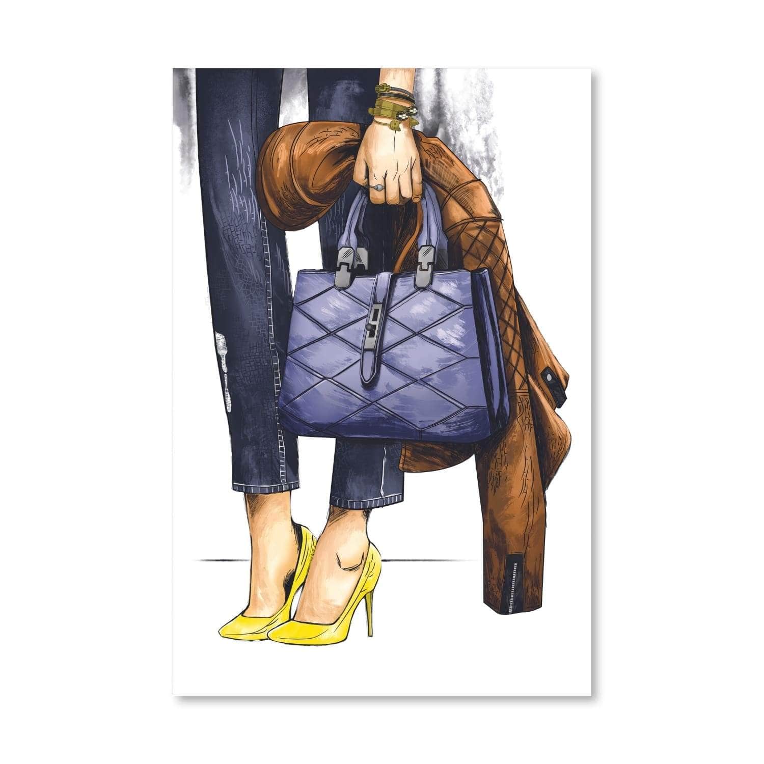 Drawn Style Canvas Art Clock Canvas