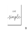 Dream Big Canvas Art B / 40 x 50cm / No Board - Canvas Print Only Clock Canvas