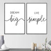 Dream Big Canvas Art Clock Canvas