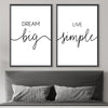 Dream Big Canvas Art Clock Canvas