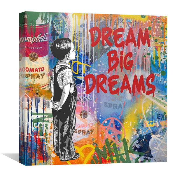 Dream Big Dreams Canvas Art Clock Canvas