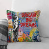 Dream Big Dreams Cushion 45 x 45cm Clock Canvas