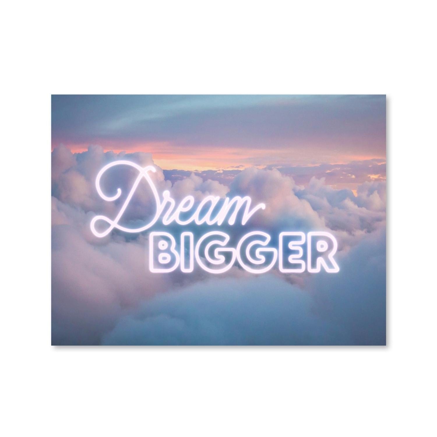 Dream Bigger Canvas Art Clock Canvas