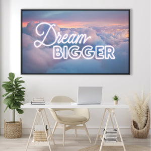 Dream Bigger Clock Canvas