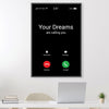 Dreams are Calling Canvas Art Clock Canvas