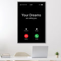Dreams are Calling Canvas Art Clock Canvas