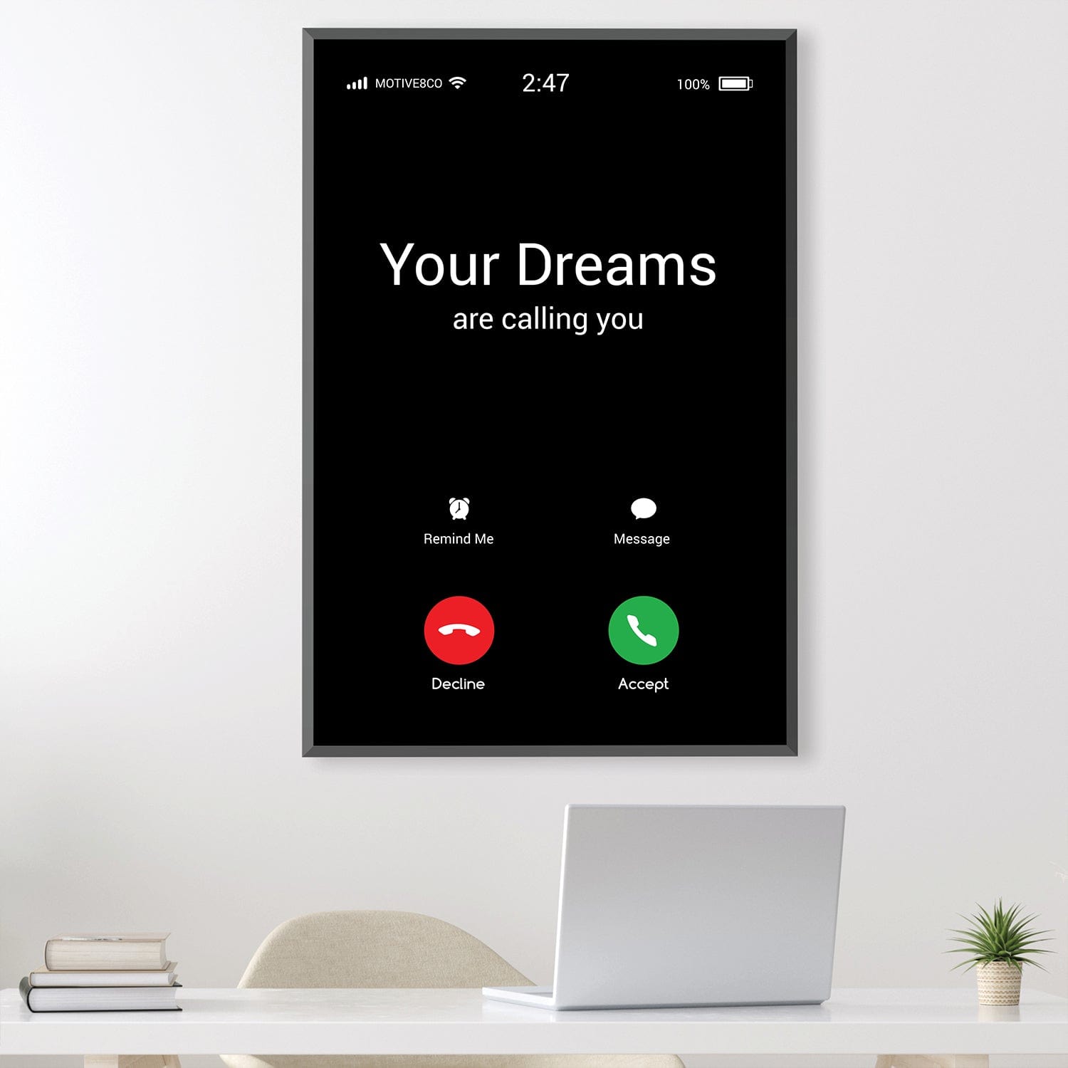 Dreams are Calling Canvas Art Clock Canvas
