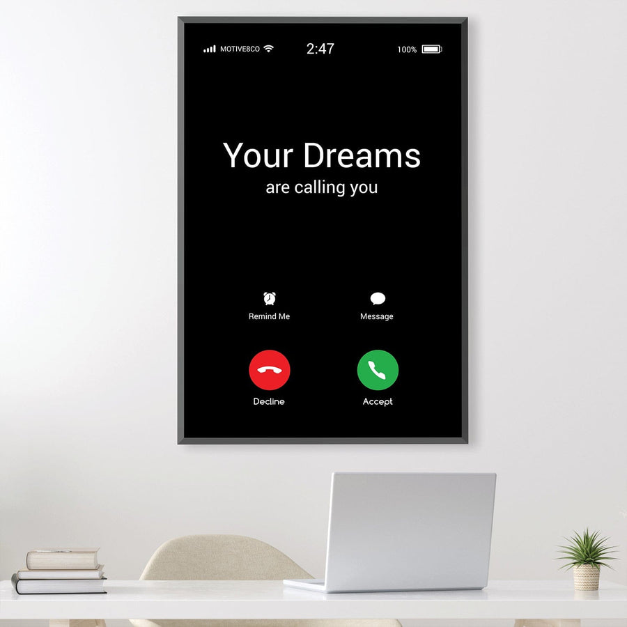 Dreams are Calling Canvas Art Clock Canvas