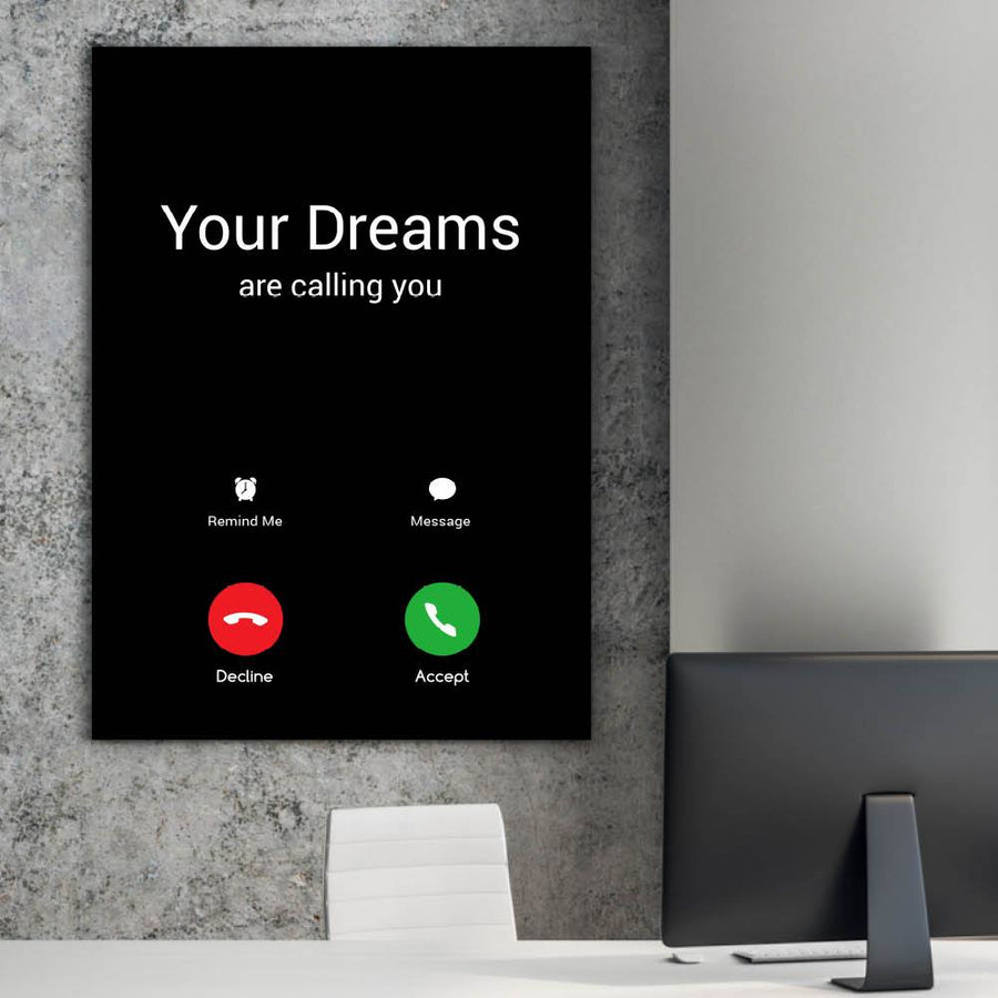 Dreams are Calling Clock Canvas