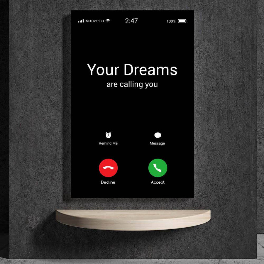 Dreams are Calling Clock Canvas