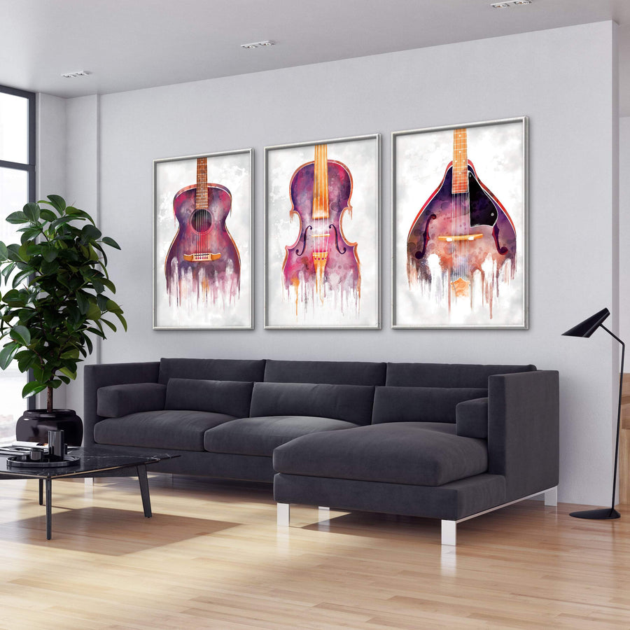 Drip Orchestra Canvas Art Clock Canvas
