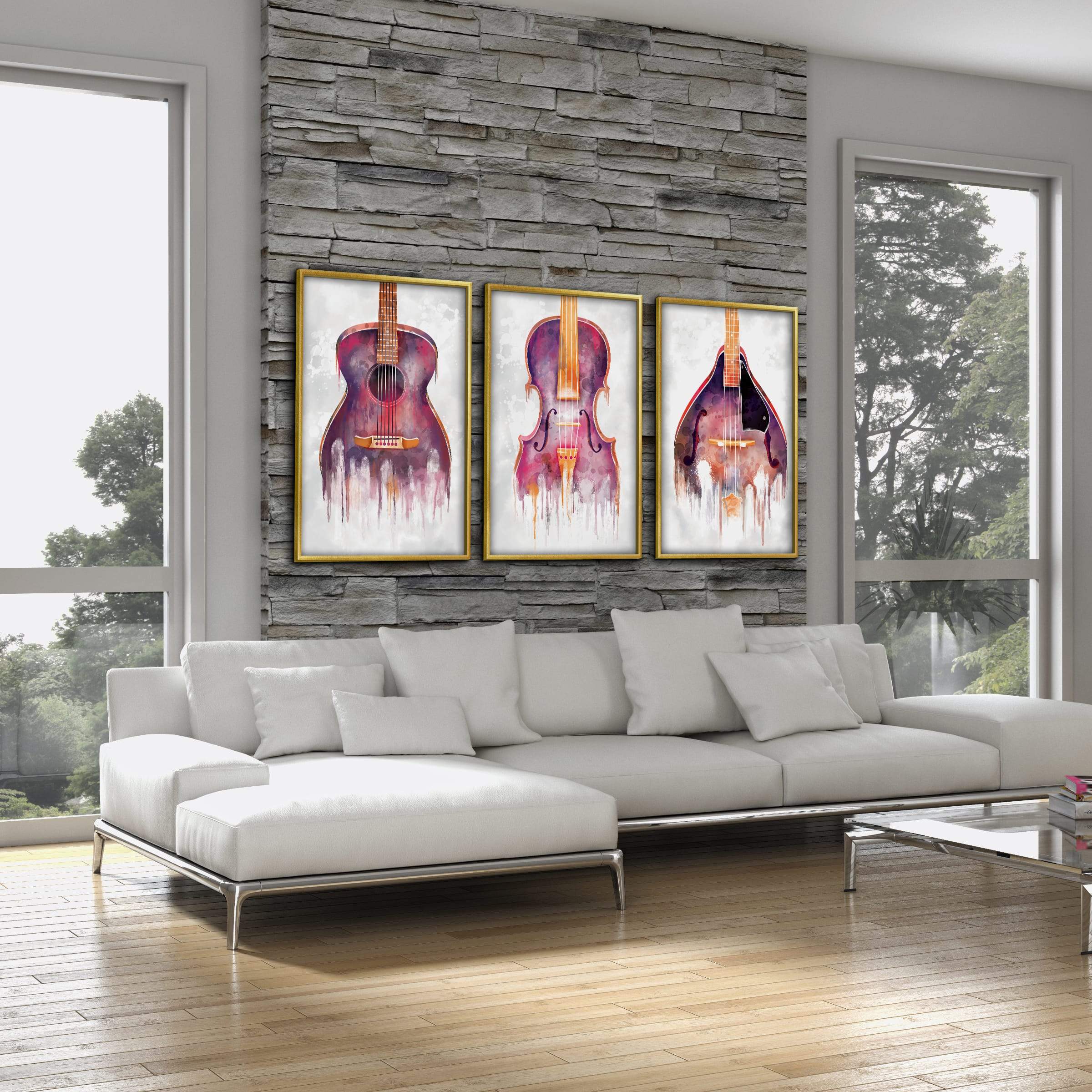 Drip Orchestra Canvas Art Clock Canvas