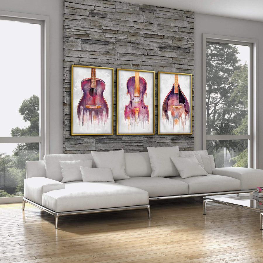 Drip Orchestra Canvas Art Clock Canvas