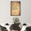 Dublin Vintage Map Canvas Art Clock Canvas