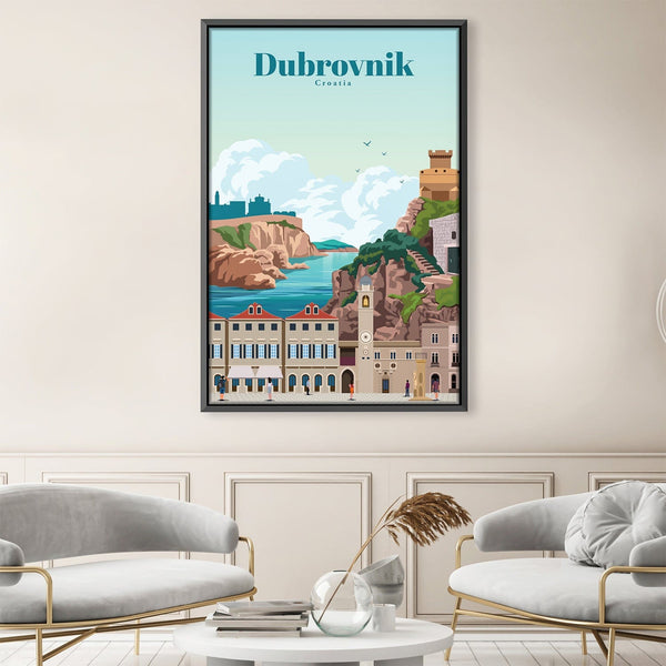 Dubrovnik Canvas - Studio 324 Art Clock Canvas