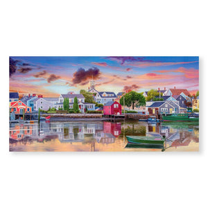 Dusk on the Lake Oil Painting Oil Clock Canvas