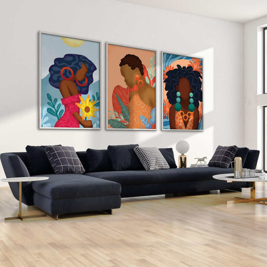 Dynamic Woman Canvas Art Clock Canvas