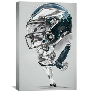 Eagles Football Canvas Art Clock Canvas