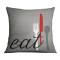 Eat Drink Love A Cushion Cushion 45 x 45cm Clock Canvas