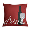 Eat Drink Love B Cushion Cushion 45 x 45cm Clock Canvas