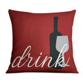 Eat Drink Love B Cushion Cushion 45 x 45cm Clock Canvas