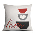 Eat Drink Love C Cushion Cushion 45 x 45cm Clock Canvas