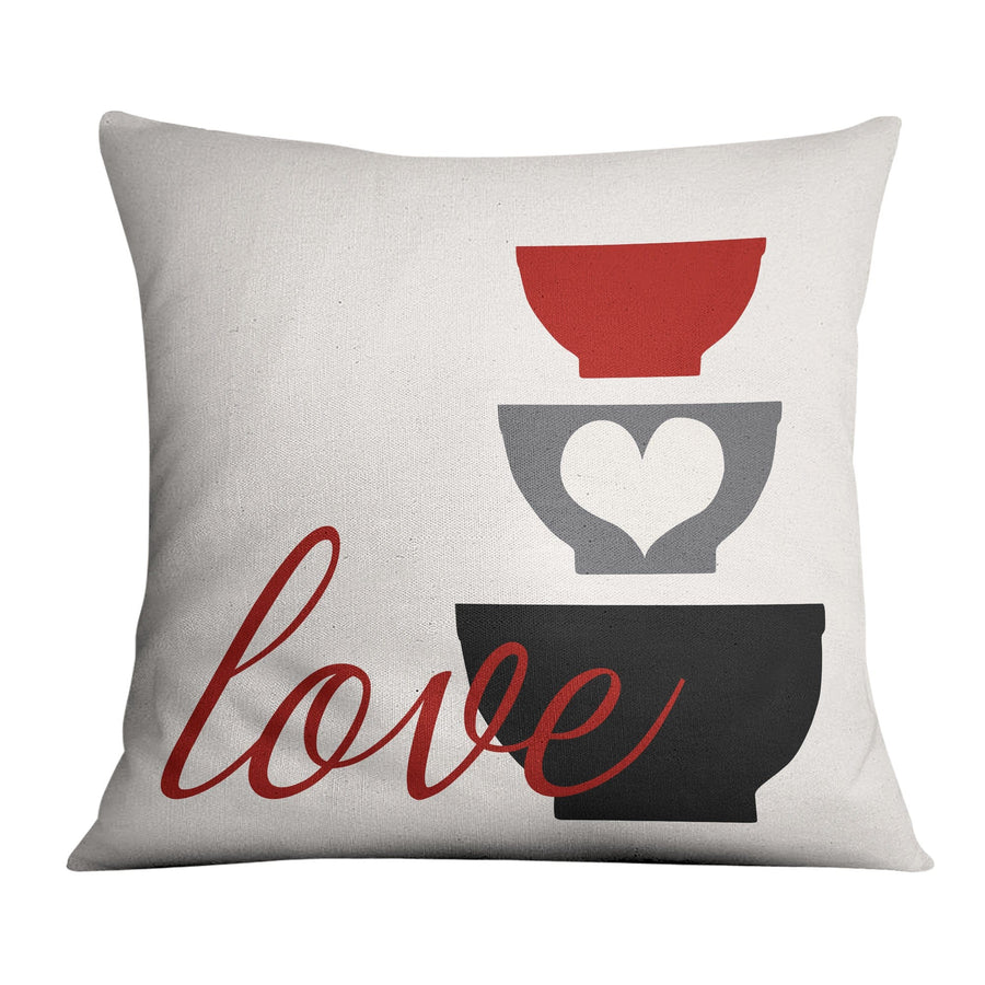 Eat Drink Love C Cushion Cushion 45 x 45cm Clock Canvas