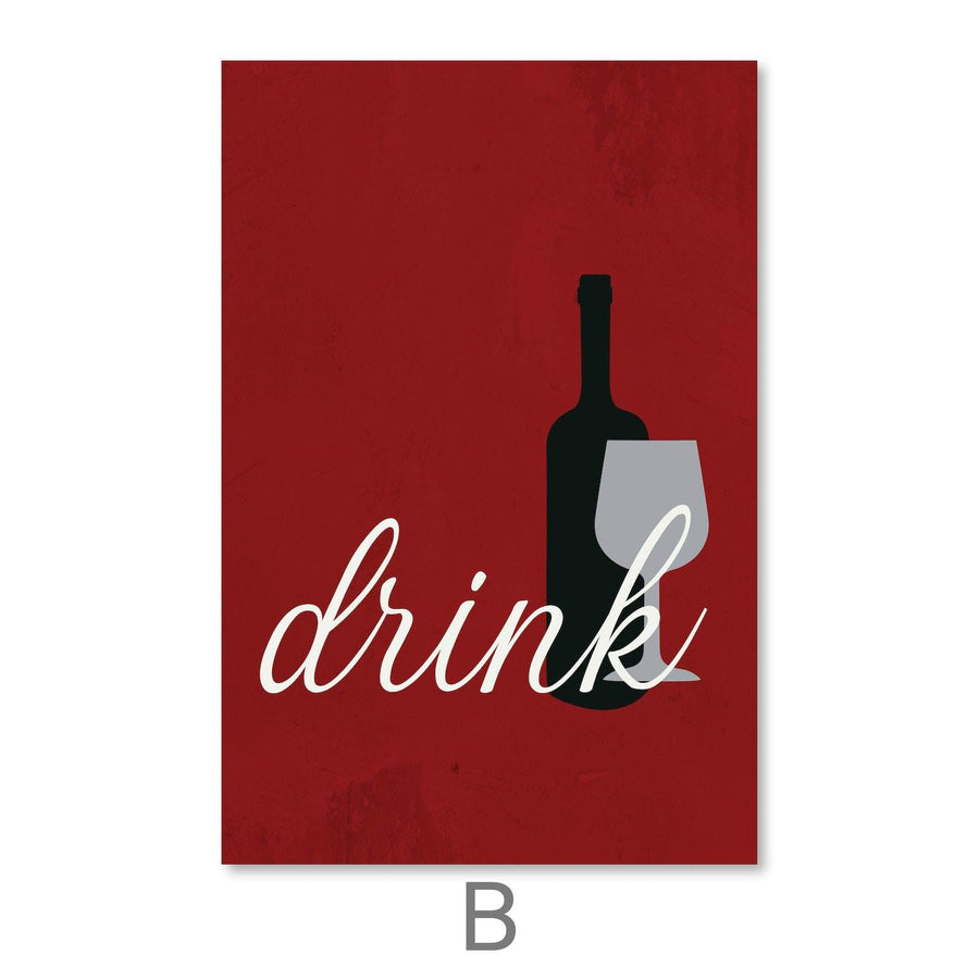 Eat Drink Love Canvas Art Clock Canvas