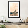 Eiffel Tower Print Art Clock Canvas