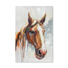 Elegant Horse Oil Painting Oil Clock Canvas
